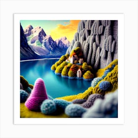 Knitted Landscape Art Print