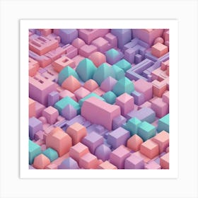 3d City 3 Art Print