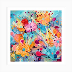 Abstract Flower Painting 5 Art Print