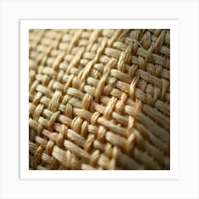 Close Up Of A Woven Basket Art Print