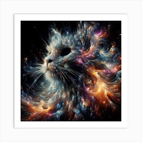 Space cat Art Print