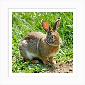 Rabbit In The Grass 8 Art Print