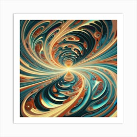 Interstellar laser light line pattern abstract art 22 Art Print