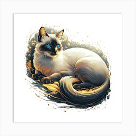 Siamese Cat 4 Art Print