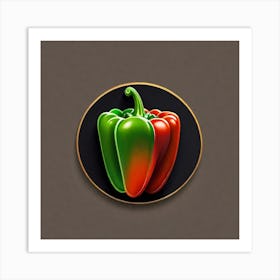 Red And Green Pepper 3 Art Print