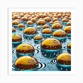 Water Droplets 14 Art Print