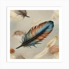 Feathers Stock Videos & Royalty-Free Footage Art Print