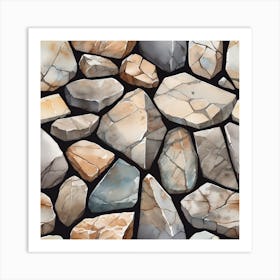 Stone Wall 100 Art Print