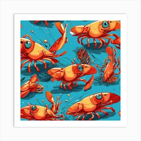 Crawfishes Art Print