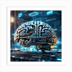 Artificial Intelligence Brain 40 Art Print