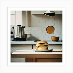 Kitchen pancakes stack Art Print