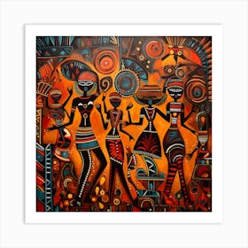 African Dancers Art Print