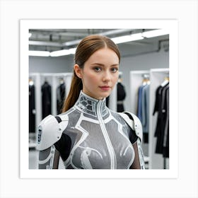 Futuristic Woman 3 Art Print