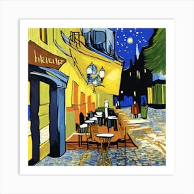 Cafe Terrace At Night, Van Gogh (6) 1 Art Print