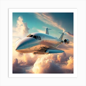 Private Jet In The Sky Art Print