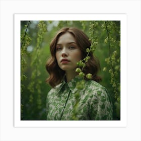 Portrait Perfect Green Spring Art 1 Art Print