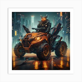 Pumpkin Car (Cyberpunk33) Art Print