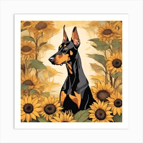 Doberman Art Print