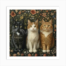 Three Cats Art 1 Art Print