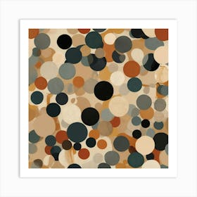 Abstract Polka Dots Art Print
