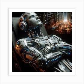 Futuristic Robot 73 Art Print