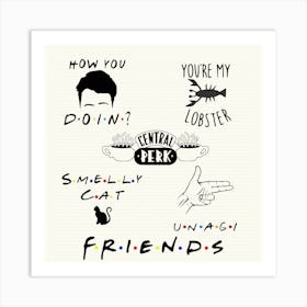 Friends Tumblr smelly cat quote Art Print