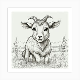 Baby Goat Art Print