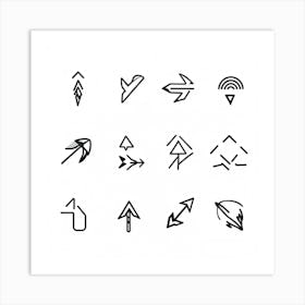 Arrow Icons 2 Art Print