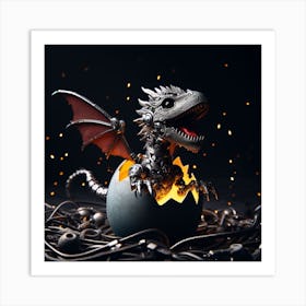 Robot Dragon 2 Art Print