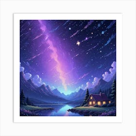 Starry Night Sky 1 Art Print