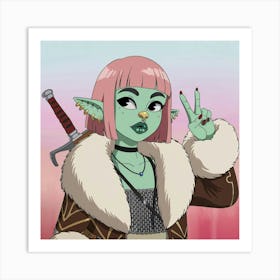 Elven Girl Art Print