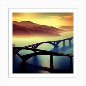 Hong Kong Bridge Art Print