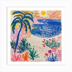 Seaside Painting Matisse Style 2 Art Print
