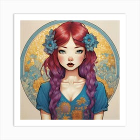 Red Haired Girl Art Print