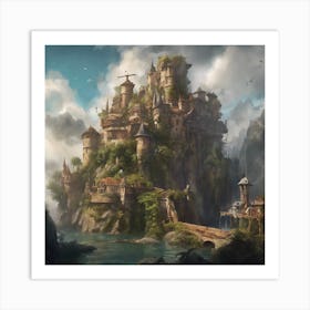 Fantasy Castle 25 Art Print