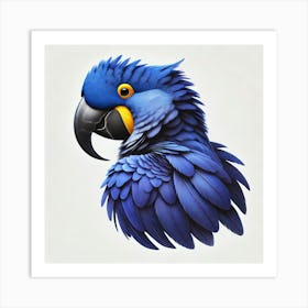 Blue Parrot 1 Art Print