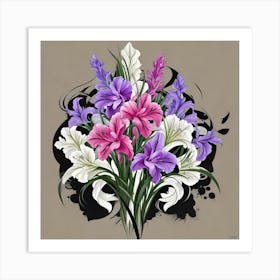 Flowers In A Vase 24 Art Print