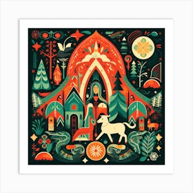 Jesus In The Forest Art Print