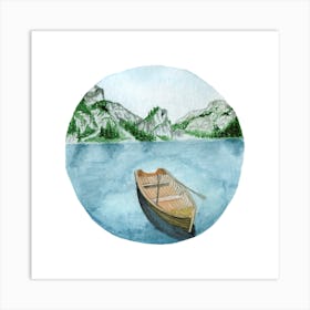 Boat In The Lake Art Print