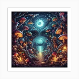 Mushroom Forest 8 Art Print