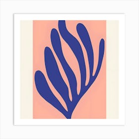 'Blue Leaf' Art Print