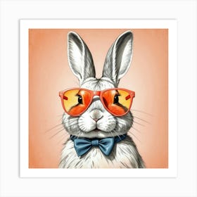 Rabbit In Sunglasses 8 Art Print