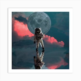 Astronaut In Space Art Print