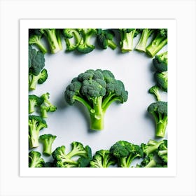 Top View Of Broccoli Art Print