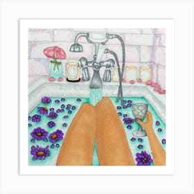 Relaxing Bath Art Print