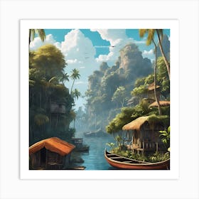 Asian Village Art Print