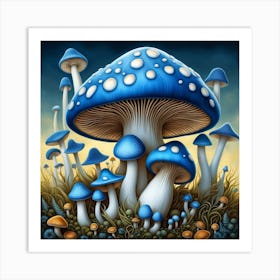 Garden Shrooms I Art Print