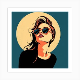 Woman In Sunglasses 7 Art Print