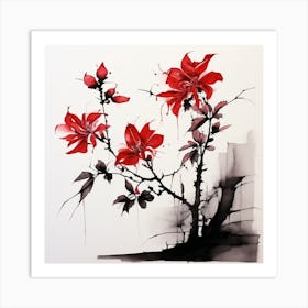 Chinese Lilies Art Print