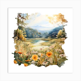 Wildflowers In The Meadow Art Print